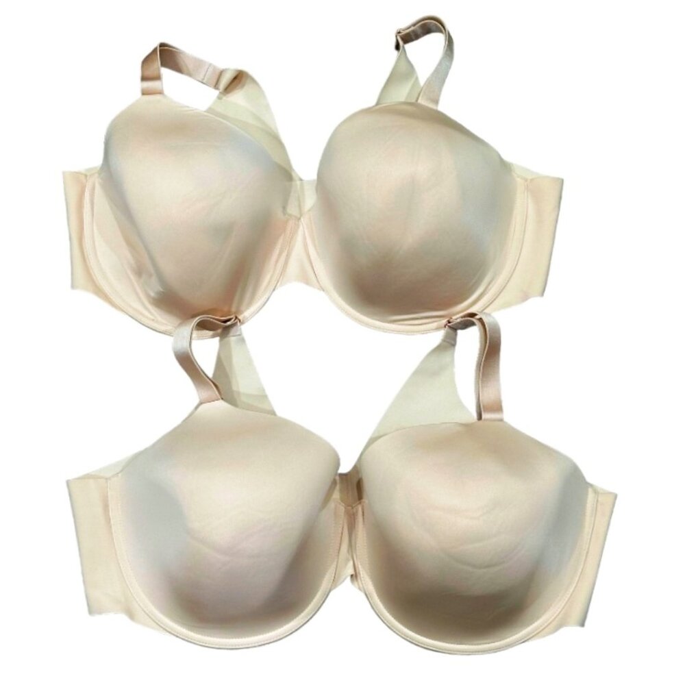 Soma Size 44D Beige Vanishing 360 Perfect Coverage Bras Lot of 2 NWOT